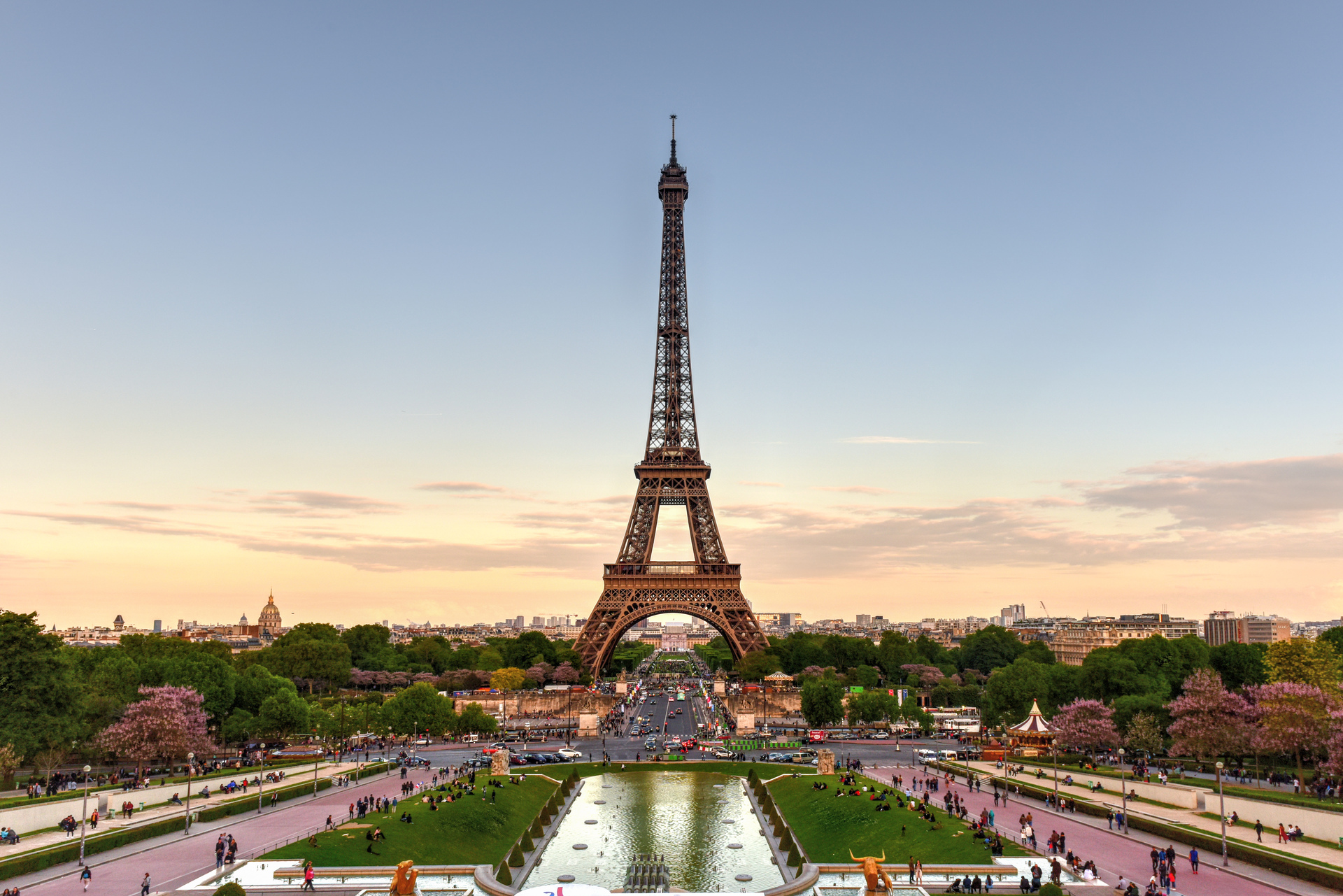 Iconic European landmark on a guided tour